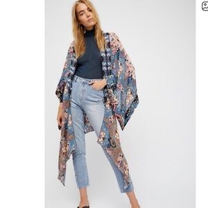 Free People Little Wing Mix Print Kimono